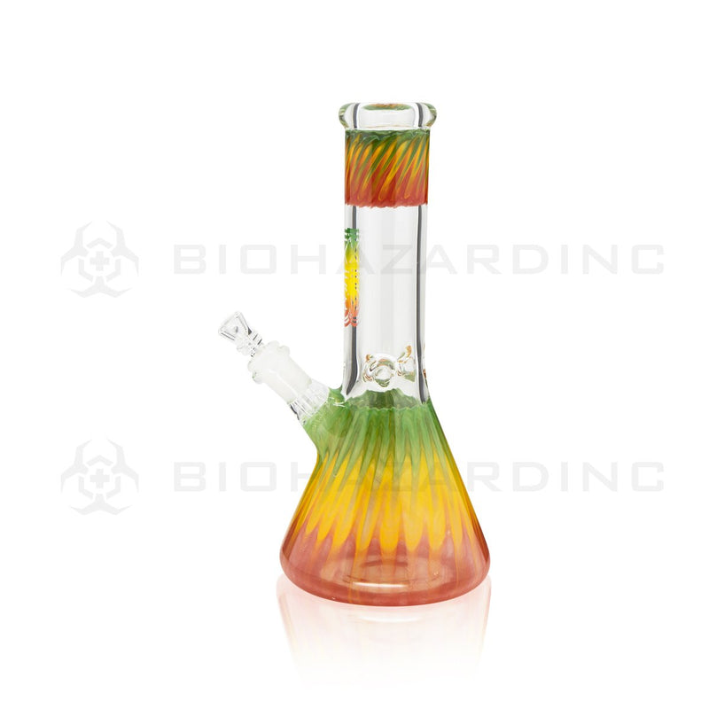 BIO Glass Beaker | 12" 50mm x 7mm Ripple Water Pipe | Rasta