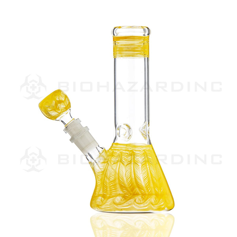 8" Beaker - Yellow Wrap & Rake