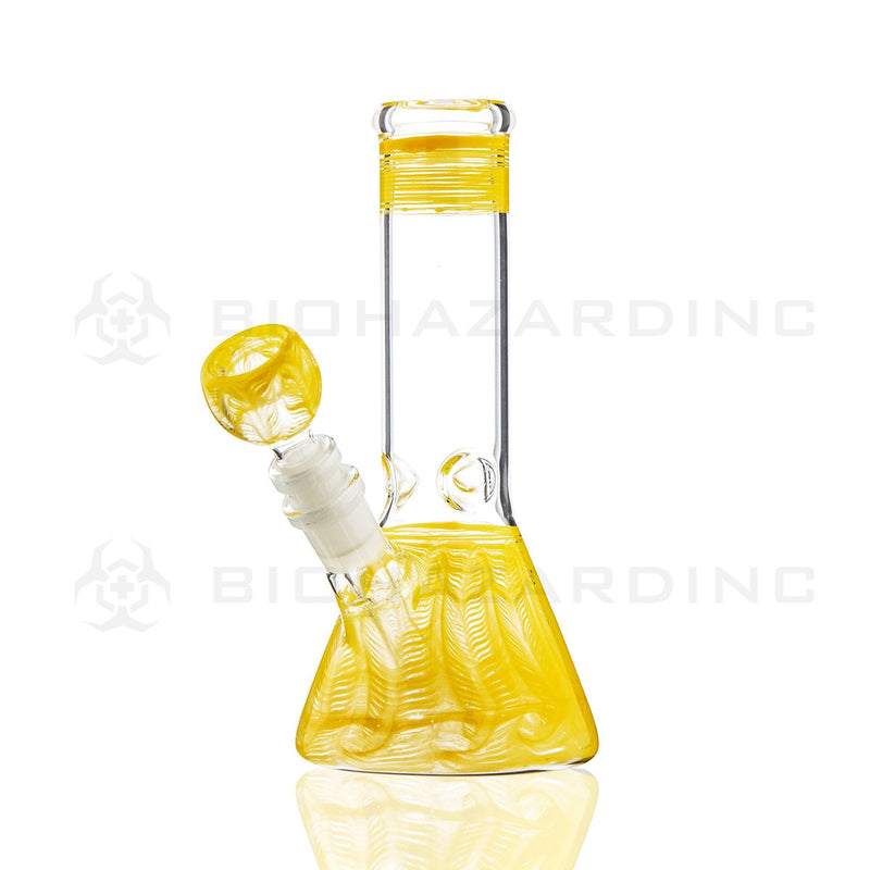 8" Beaker - Yellow Wrap & Rake