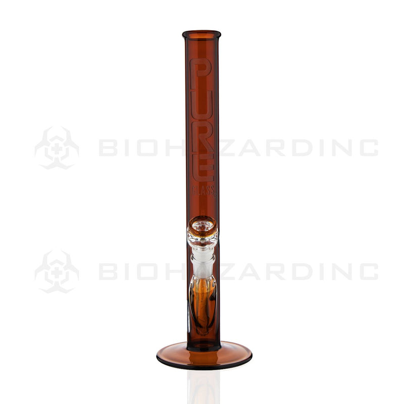 PURE Glass | 14" 38mm x 4mm Classic Straight Water Pipe | Amber