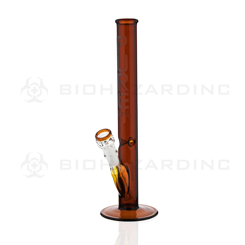 PURE Glass | 14" 38mm x 4mm Classic Straight Water Pipe | Amber