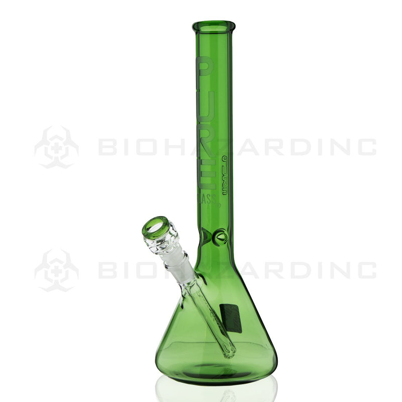 PURE Glass | 14" 38mm x 4mm Classic Beaker Water Pipe | Full Green