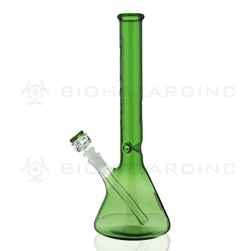 PURE Glass | 14" 38mm x 4mm Classic Beaker Water Pipe | Full Green