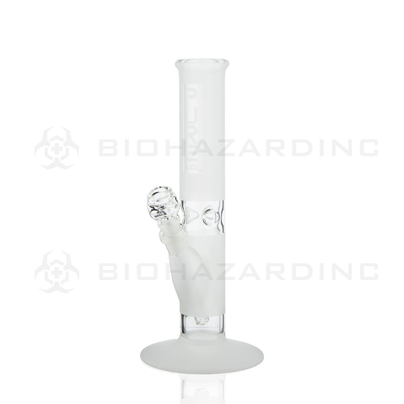 PURE Glass | 12" 50mm x 5mm Classic Straight Water Pipe | Clear Frost