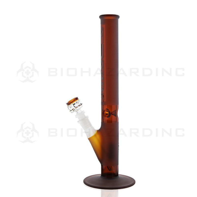 PURE Glass | 14" 38mm x 4mm Classic Straight Water Pipe | Amber Frost