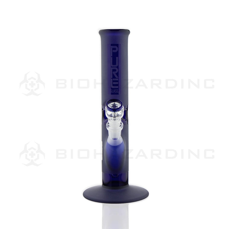 PURE Glass | 12" 50mm x 5mm Classic Straight Water Pipe | Blue Frost