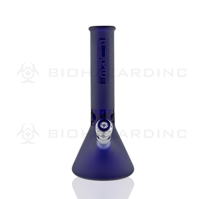 PURE Glass | 12" 50mm x 5mm Classic Beaker Water Pipe | Blue Frost