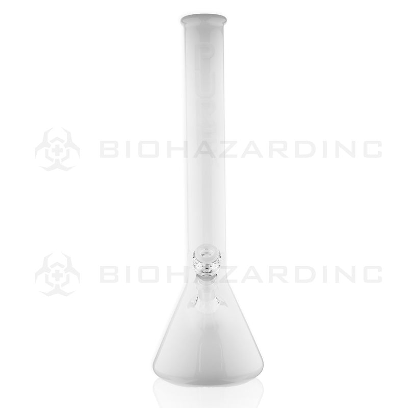 PURE Glass | 18" 50mm x 5mm Classic Beaker Water Pipe | Ivory