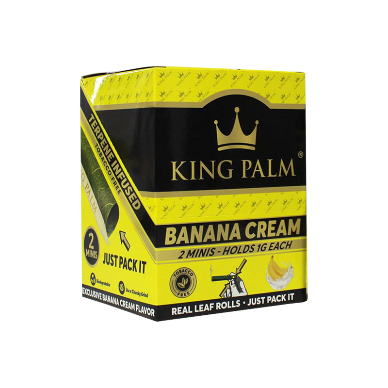 King Palm | Banana Cream Mini Rolls 2-Packs | 20 Count