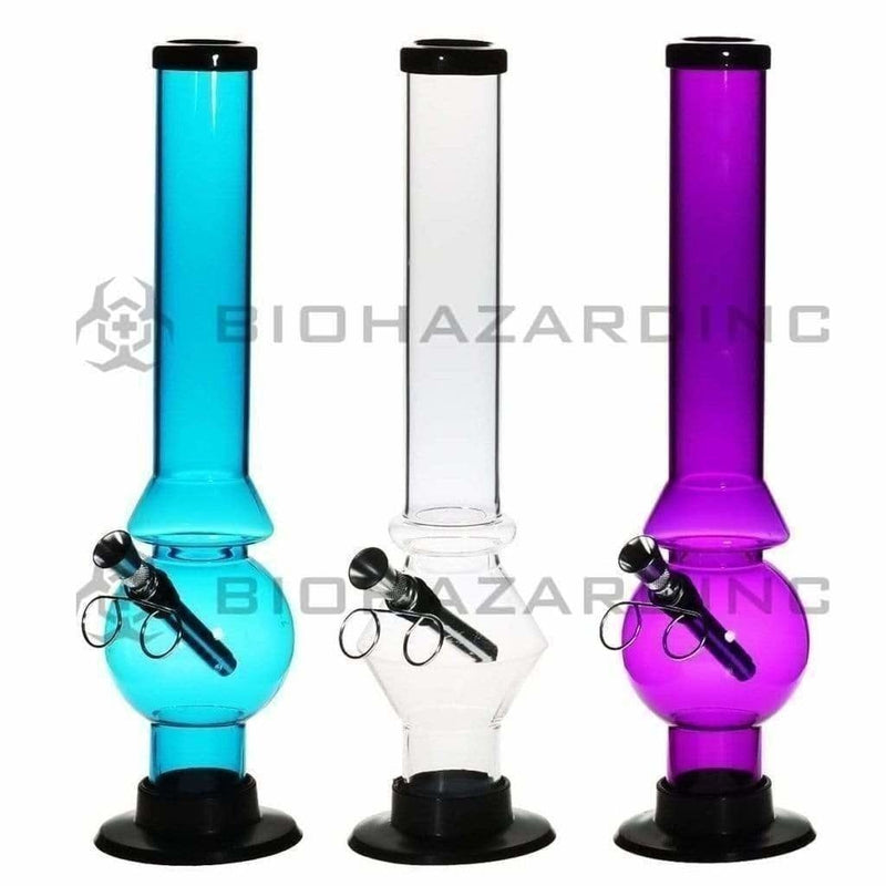 Biohazard Inc Acrylic Bong Acrylic Water Pipe 1.5"x12" Pull Out Bowl