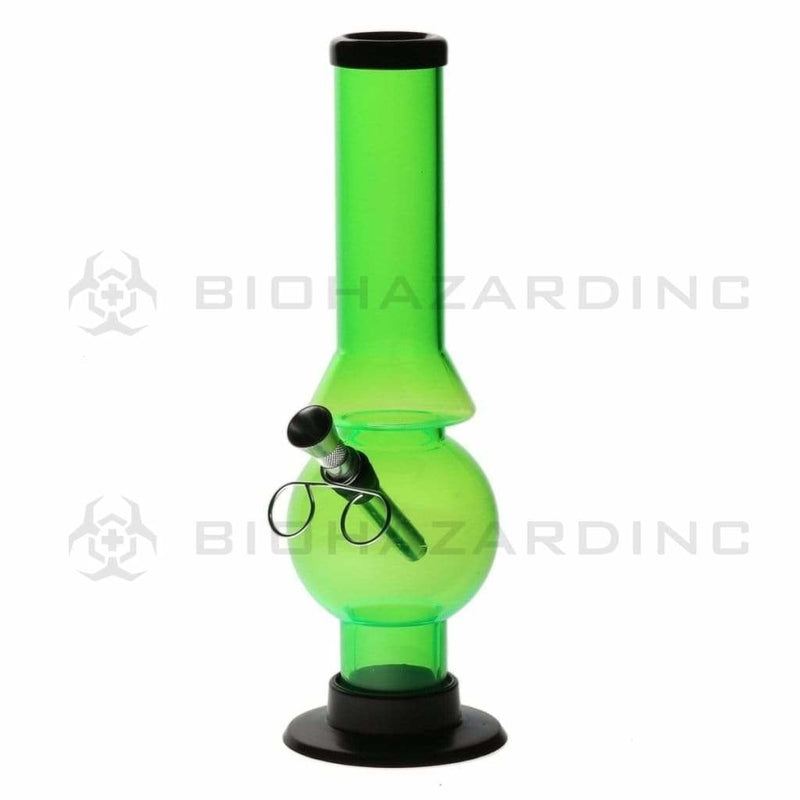 Biohazard Inc Acrylic Bong Acrylic Water Pipe 10"x1.5" with Handle