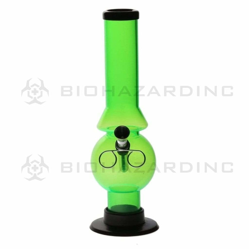 Biohazard Inc Acrylic Bong Acrylic Water Pipe 10"x1.5" with Handle