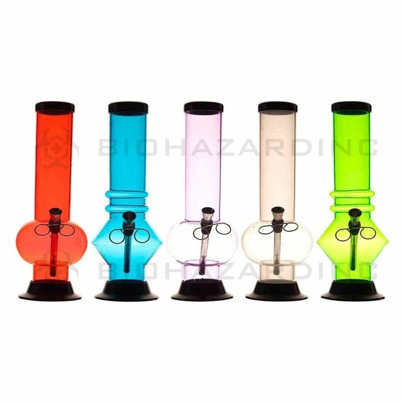 Biohazard Inc Acrylic Bong Acrylic Water Pipe 10"x2" with Handle