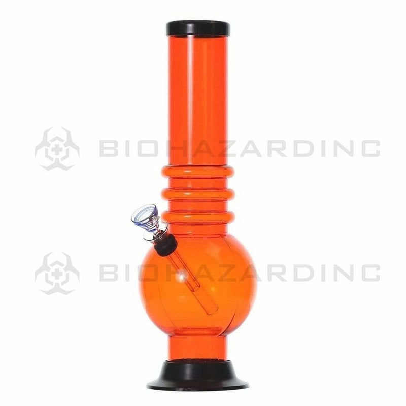 Biohazard Inc Acrylic Bong Acrylic Water Pipe 2"x12" w/ Glass Pull Bowl Slide