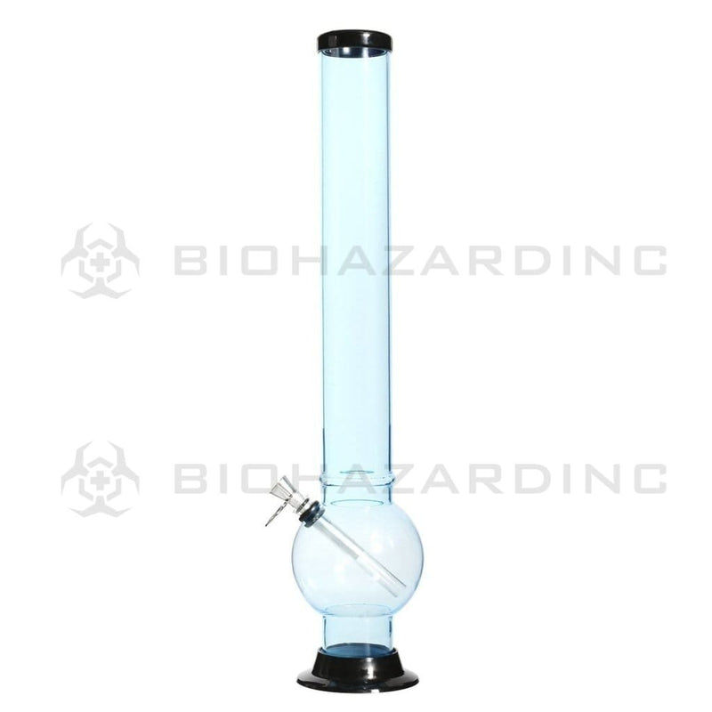 Biohazard Inc Acrylic Bong Acrylic Water Pipe 2"x18" w/ Glass Pull Bowl Slide