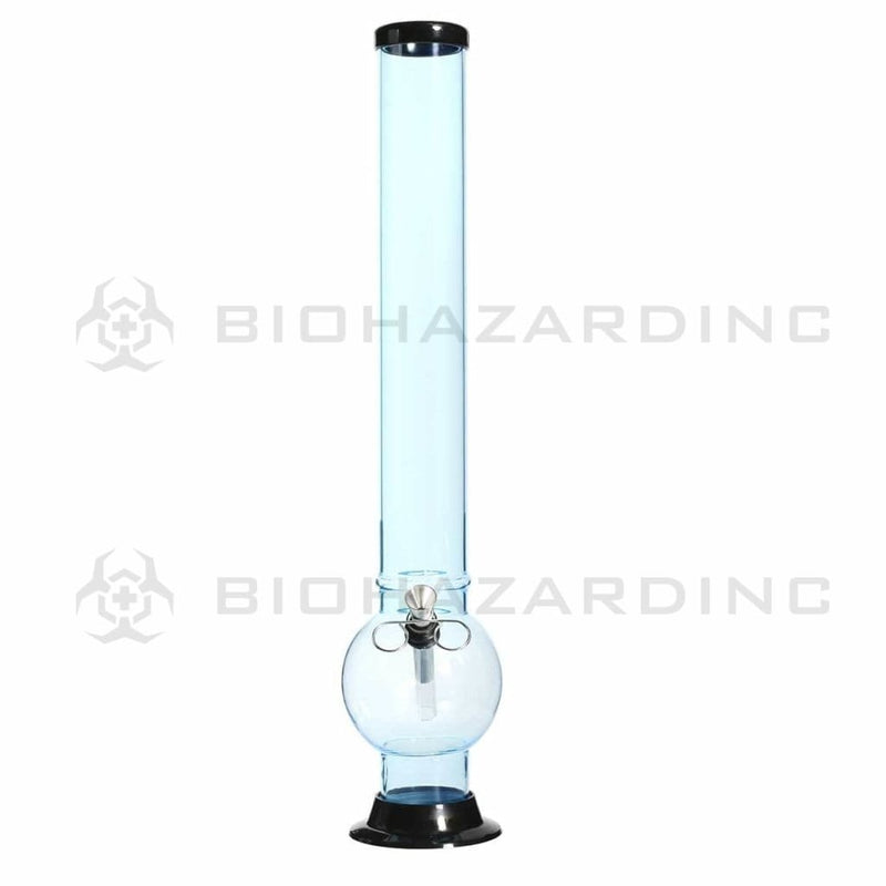 Biohazard Inc Acrylic Bong Acrylic Water Pipe 2"x18" w/ Glass Pull Bowl Slide