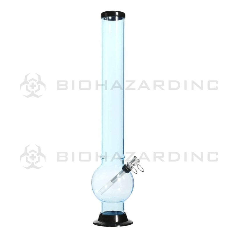 Biohazard Inc Acrylic Bong Acrylic Water Pipe 2"x18" w/ Glass Pull Bowl Slide