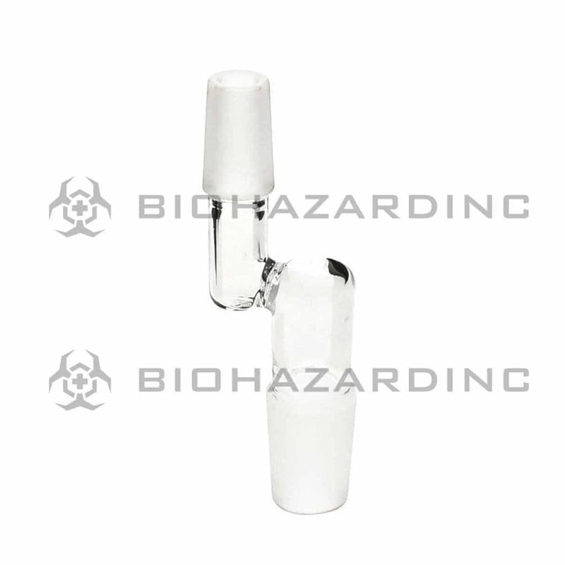 Biohazard Inc Glass Bong Adapter Adapter - Bent 19mm/14mm Male - 20 Count