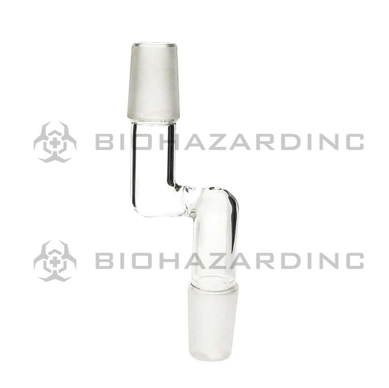 Biohazard Inc Glass Bong Adapter Adapter - Bent 19mm/19mm Male - 20 Count