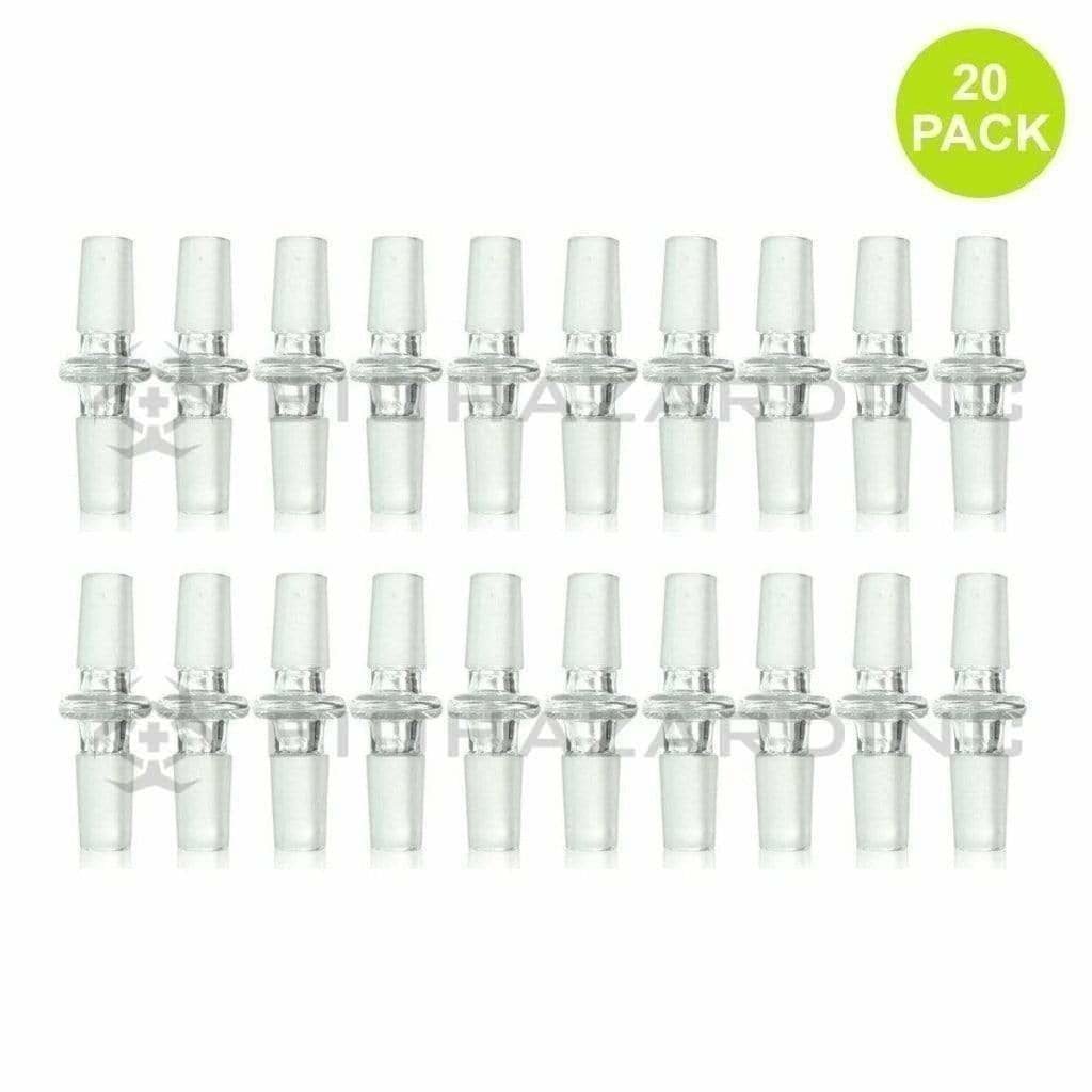 Biohazard Inc Glass Bong Adapter Adapter- Straight 14mm/14mm Male - 20 Count