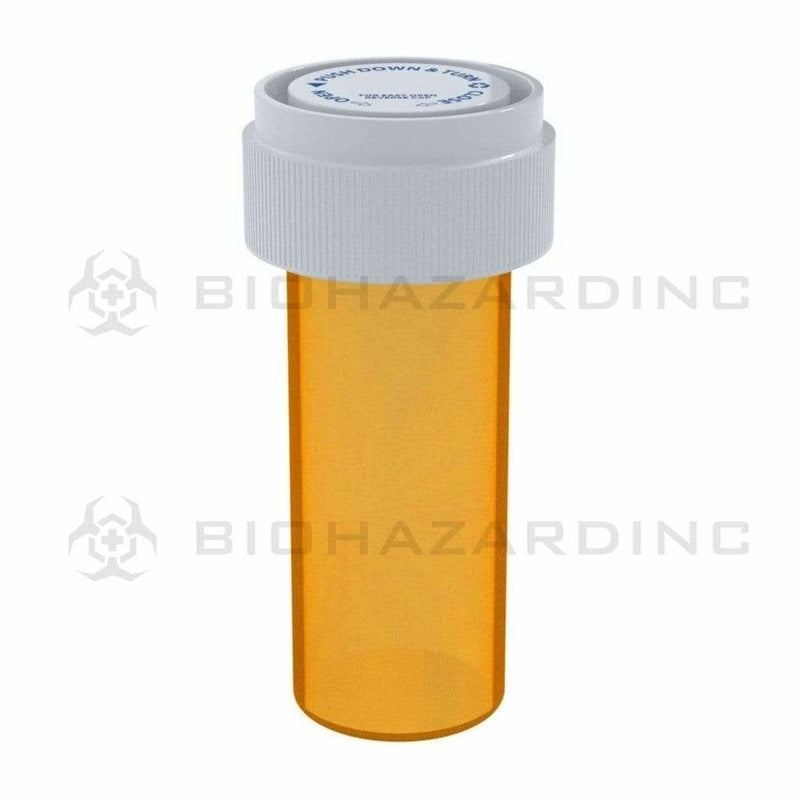 Biohazard Inc Reversible Cap Vial Amber Reversible Cap Vial 08 Dram - 410 Count