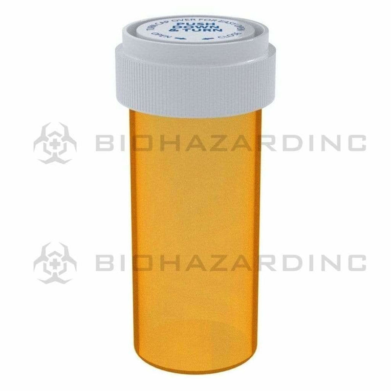 Biohazard Inc Reversible Cap Vial Amber Reversible Cap Vial 16 Dram - 230 Count