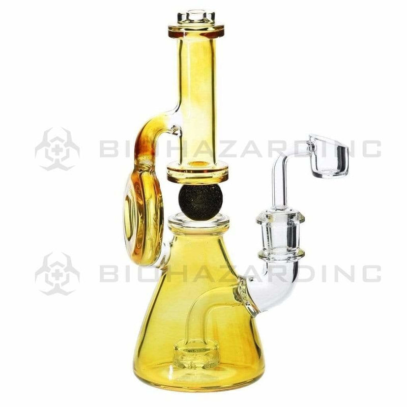 Biohazard Inc Glass Dab Rig Ball Spindle Banger Hanger Beaker w/ Banger - Fume