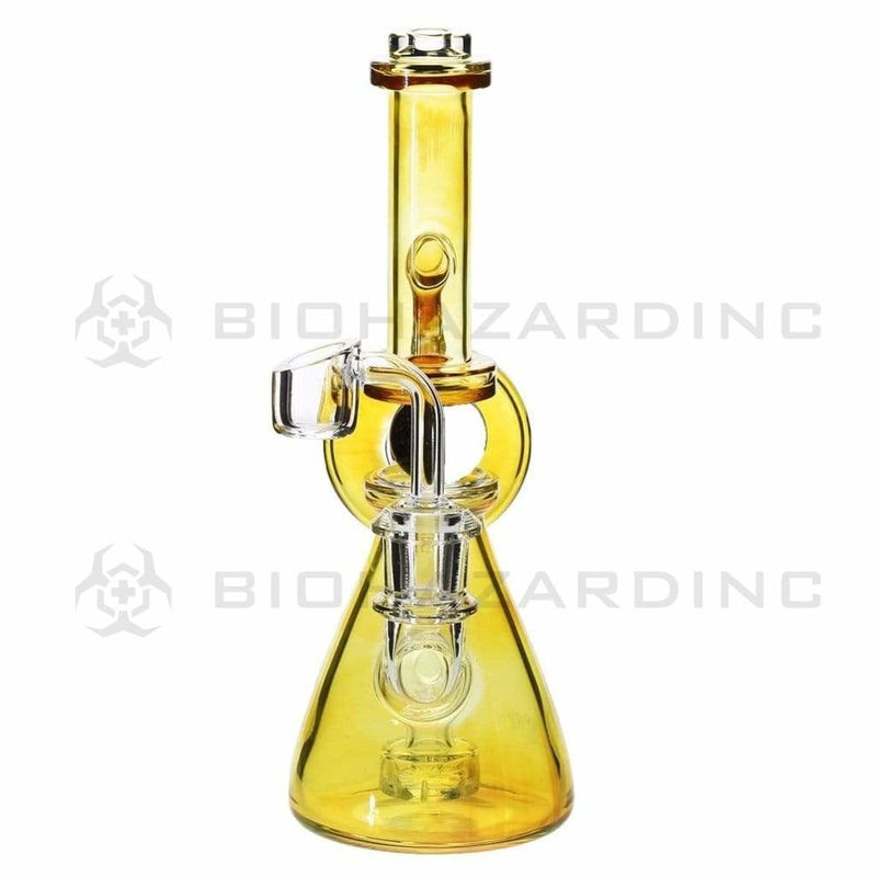 Biohazard Inc Glass Dab Rig Ball Spindle Banger Hanger Beaker w/ Banger - Fume