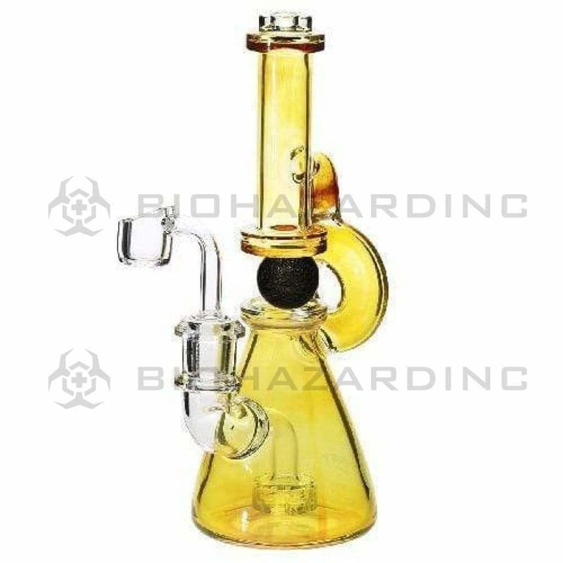 Biohazard Inc Glass Dab Rig Ball Spindle Banger Hanger Beaker w/ Banger - Fume