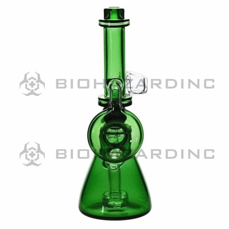 Biohazard Inc Glass Dab Rig Ball Spindle Banger Hanger Beaker w/ Banger - Green