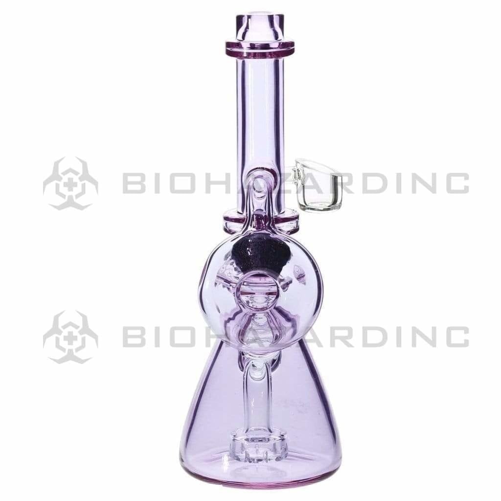 Biohazard Inc Glass Dab Rig Ball Spindle Banger Hanger Beaker w/ Banger - Purple