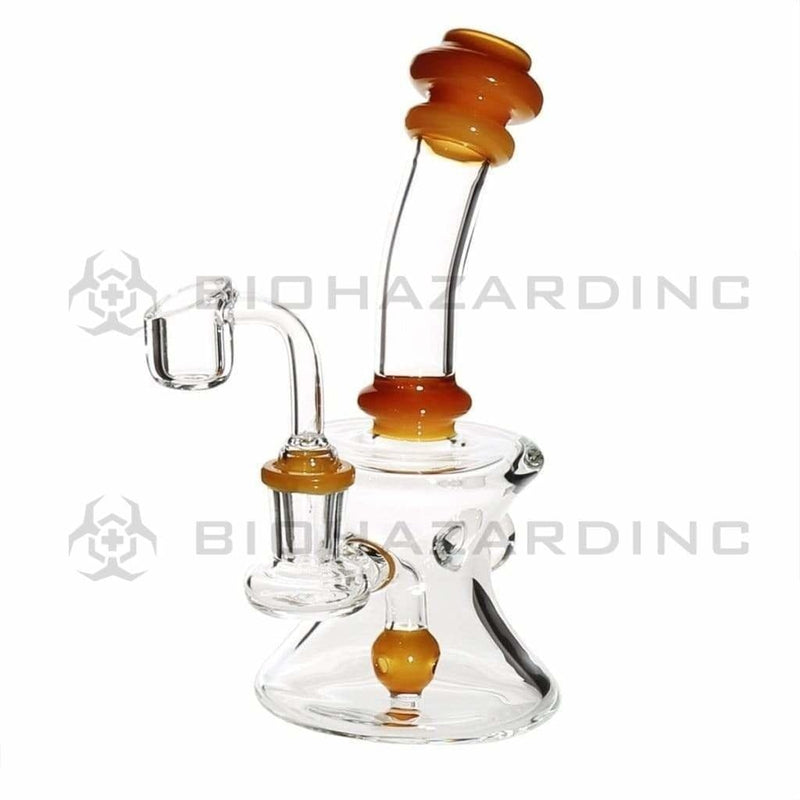 Biohazard Inc Glass Dab Rig Banger Hanger Straight w/ Banger - Yellow Jade