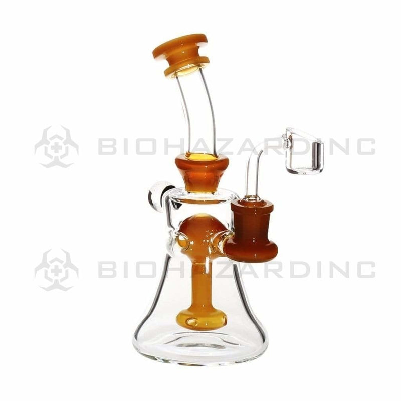 Biohazard Inc Glass Dab Rig Banger Hanger Straight w/ Banger - Yellow Jade