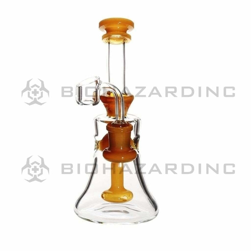 Biohazard Inc Glass Dab Rig Banger Hanger Straight w/ Banger - Yellow Jade