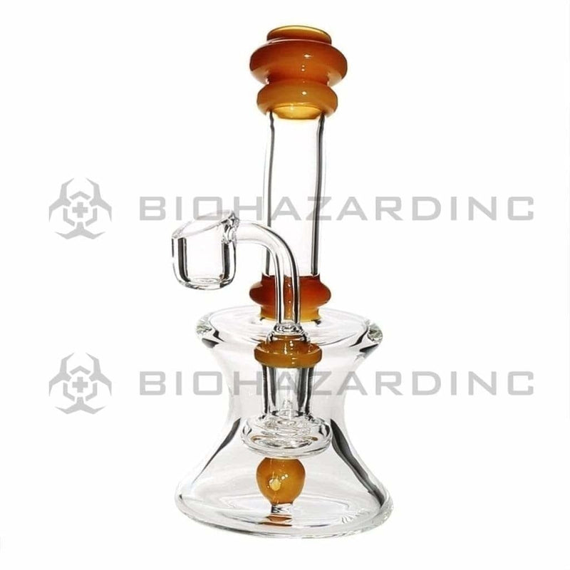 Biohazard Inc Glass Dab Rig Banger Hanger Straight w/ Banger - Yellow Jade