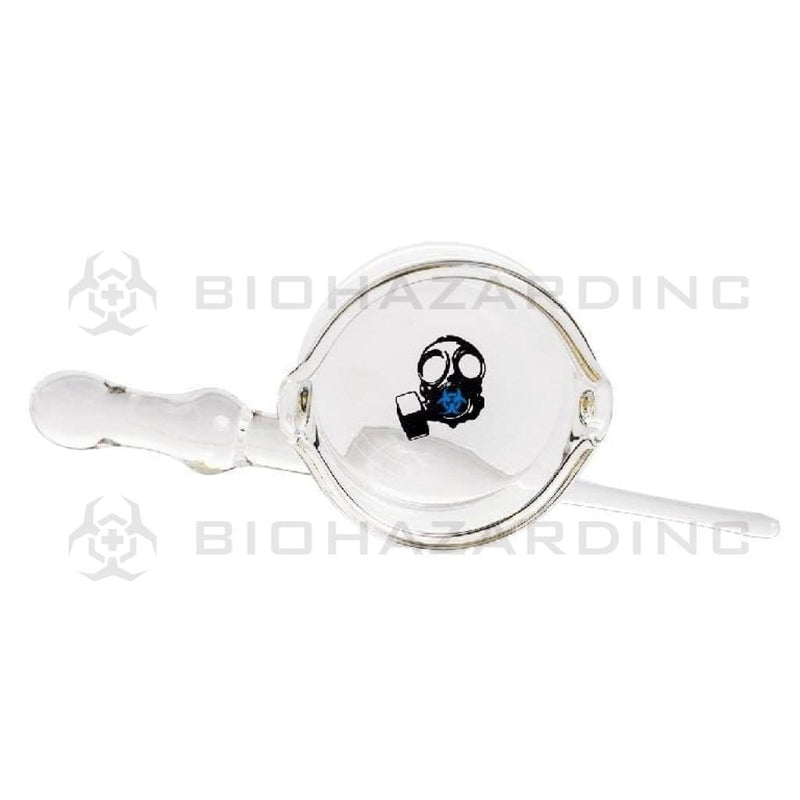 Bio Glass Dab Dish and Stick Tool BIO Glass Dish and Dabber Set - Blue Gas Mask Logo