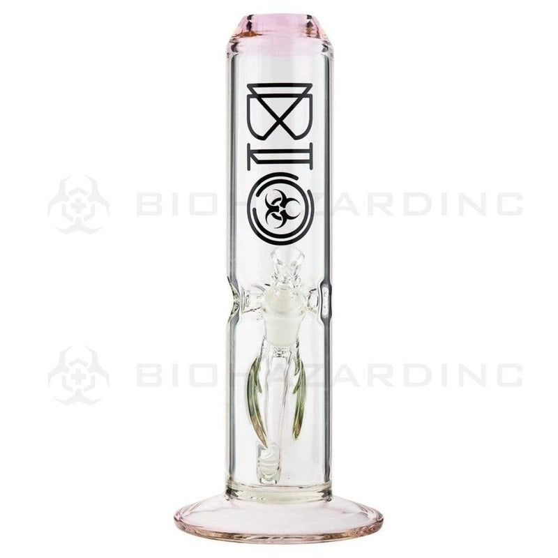 Bio Glass Glass Bong 12" BIO 65mm X 5mm Straight Waterpipe - Pink Trim