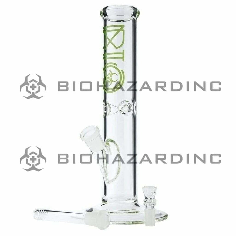 Bio Glass Glass Bong 12" BIO Straight 50mm x 5mm - Green