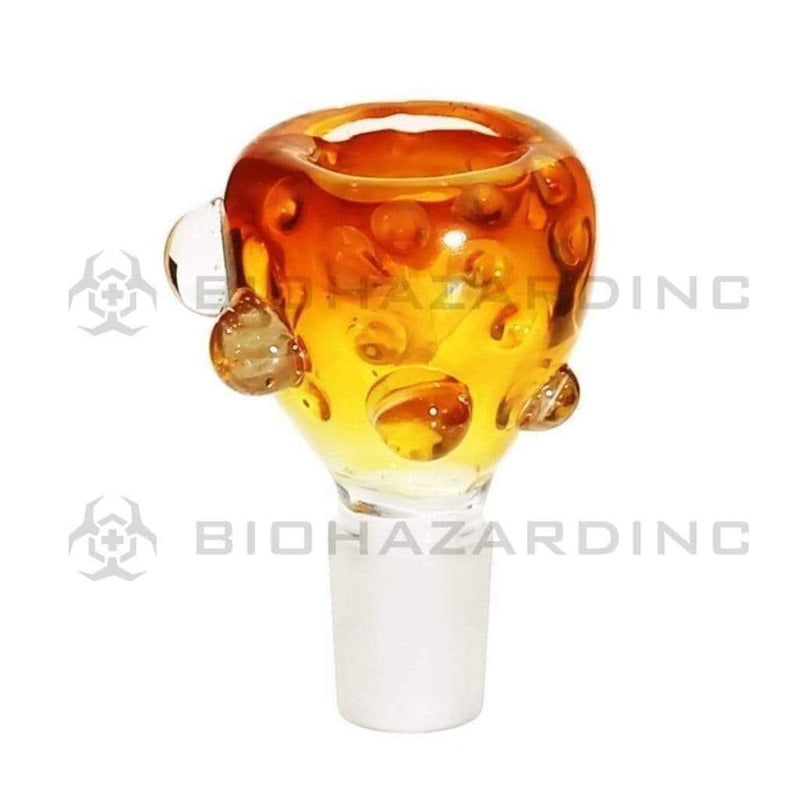 Biohazard Inc 19mm Bowl 19mm Fumed Honeycomb Bowl with Marbles