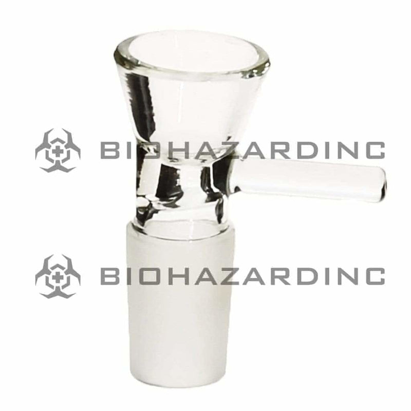 Biohazard Inc 19mm Bowl 19mm Funnel Bowl with Handle - Clear