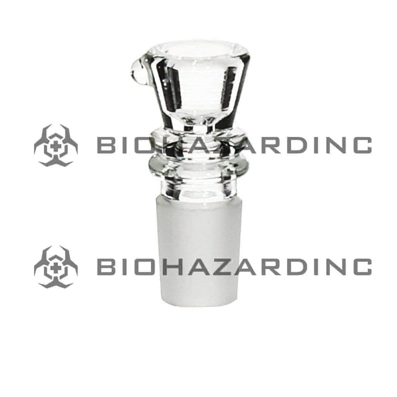 Biohazard Inc 19mm Bowl 19mm Funnel Bowl With Rings - Clear