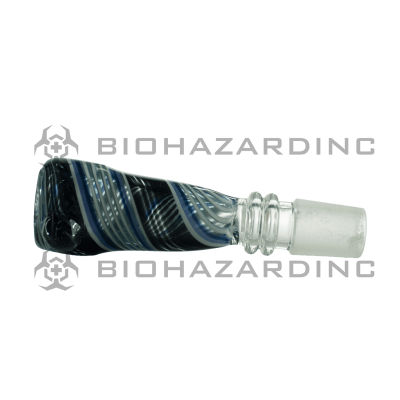 Biohazard Inc 19mm Bowl 19mm Tall Hexagon Bowl - Blue Ice