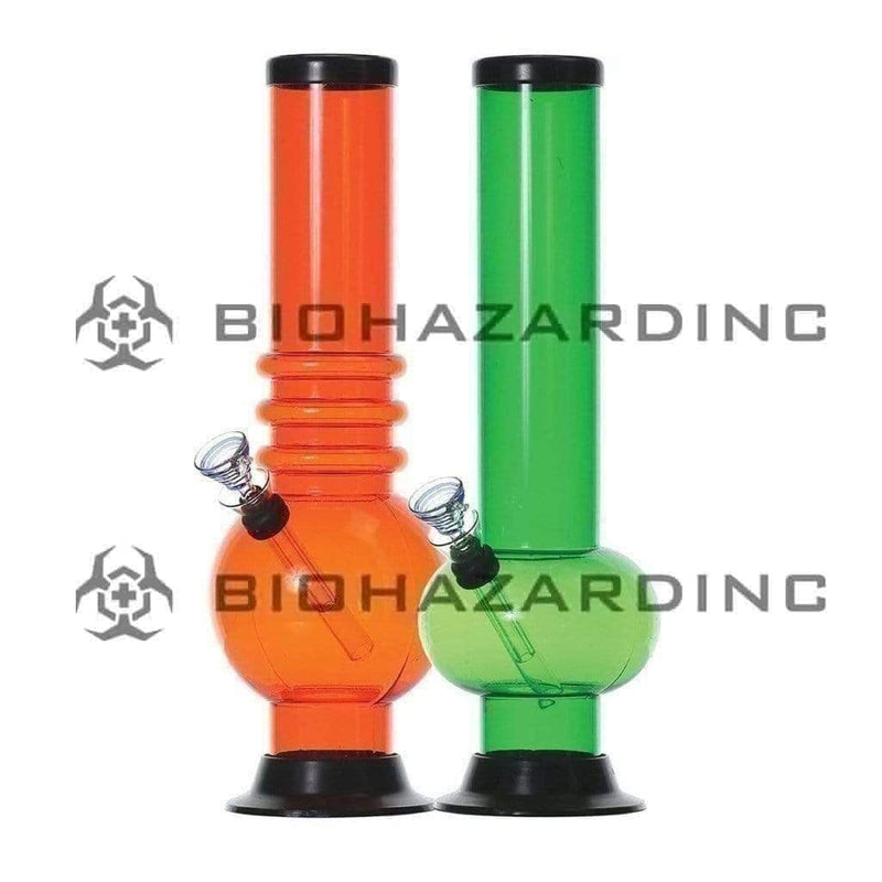 Biohazard Inc Acrylic Bong Acrylic Water Pipe 2"x12"