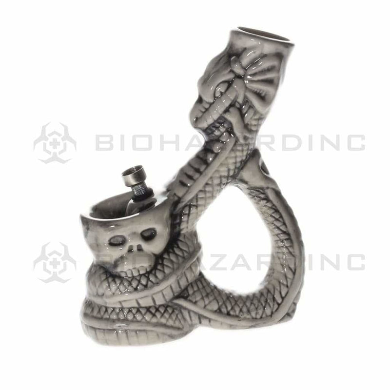 Biohazard Inc Ceramic Bong 8.5" Grinning Dragon Ceramic Water Pipe