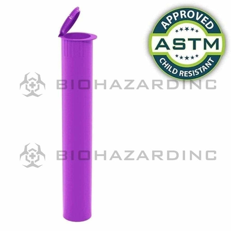 Biohazard Inc Child Resistant Joint Tube Opaque Purple 116mm CR Cone Tube - 1000 Count