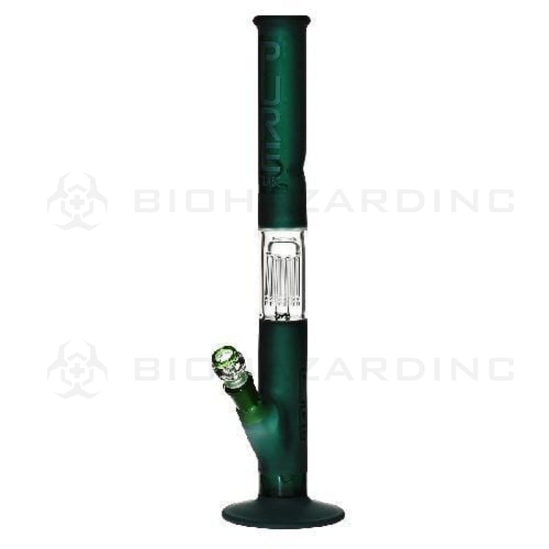 Biohazard Inc Glass Bong 18" PURE 10 Arm Tree Perc Straight - Green Frost