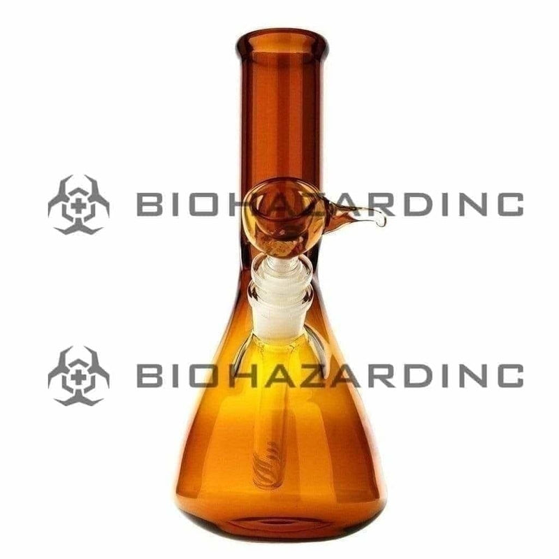 Biohazard Inc Glass Bong 9" Beaker Water Pipe - Amber