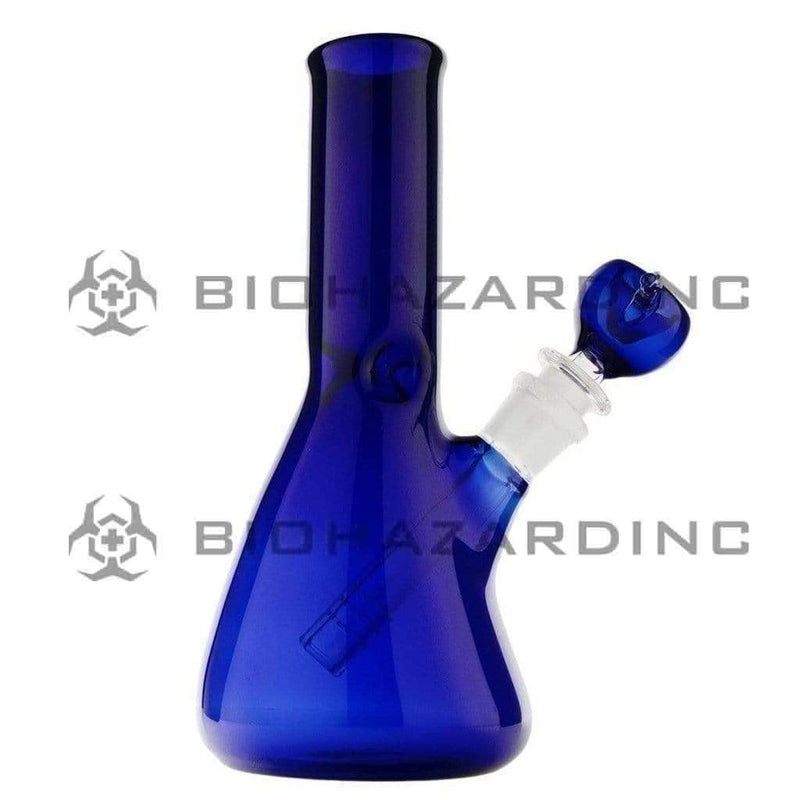 Biohazard Inc Glass Bong 9" Beaker Water Pipe - Blue