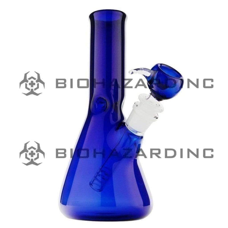 Biohazard Inc Glass Bong 9" Beaker Water Pipe - Blue