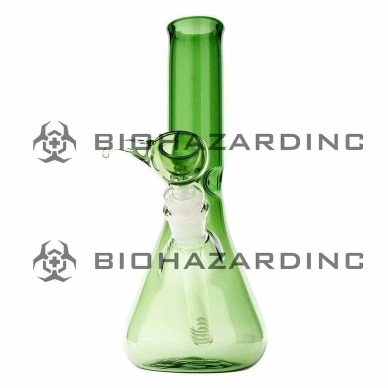 Biohazard Inc Glass Bong 9" Beaker Water Pipe - Green